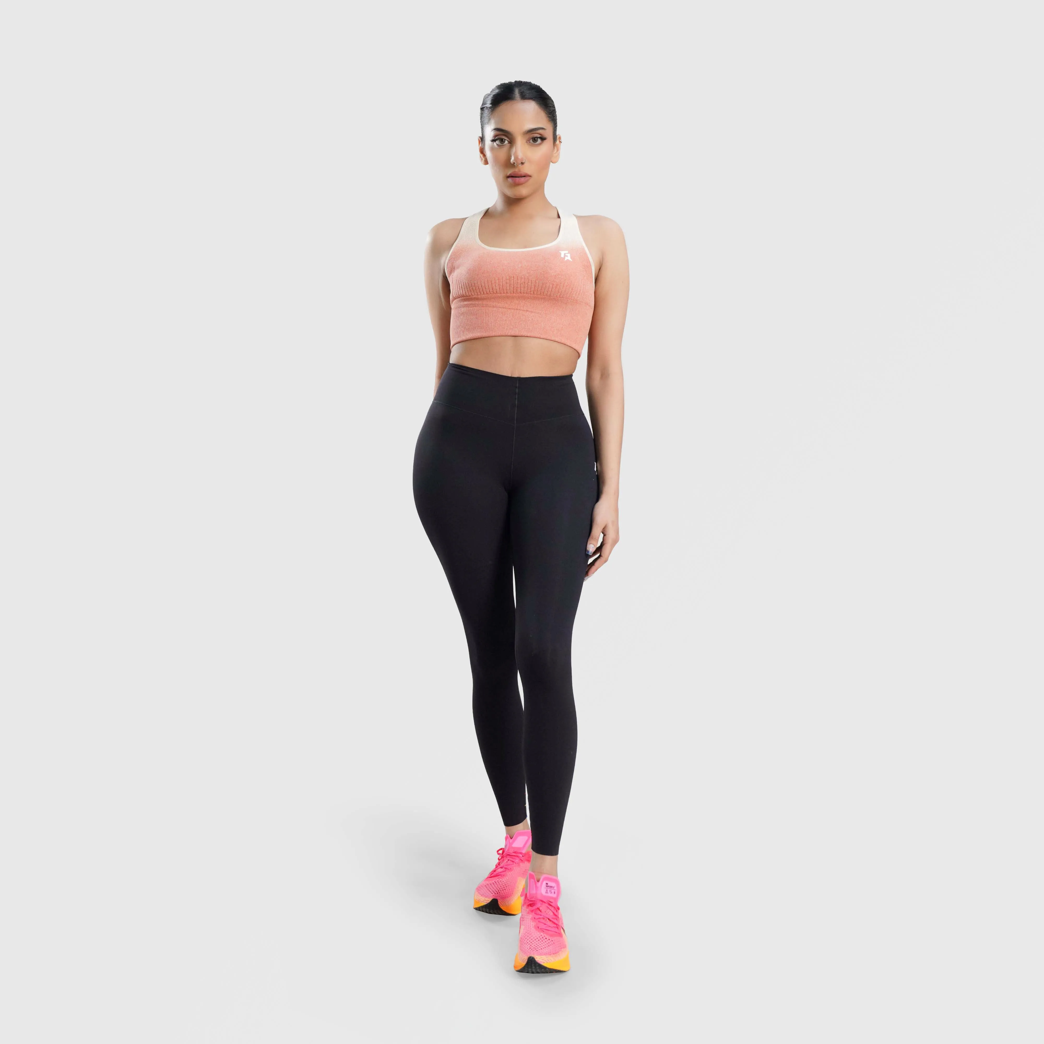 Gradient Seamless Sports Bra (Orange)