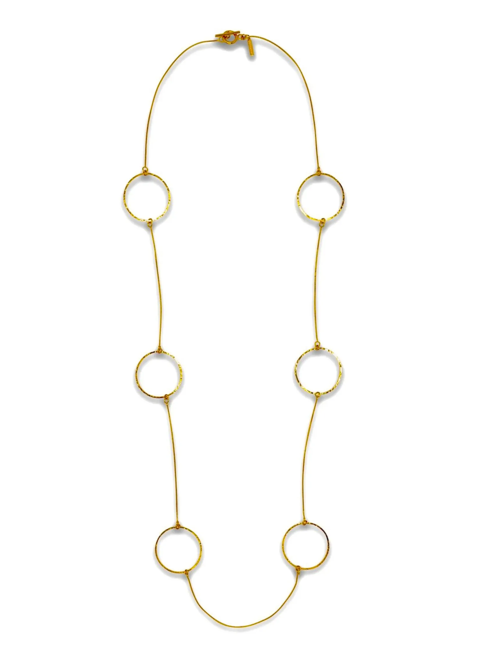 Halo Lindy Textured Gold Hoop Necklace