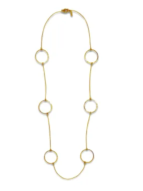 Halo Lindy Textured Gold Hoop Necklace