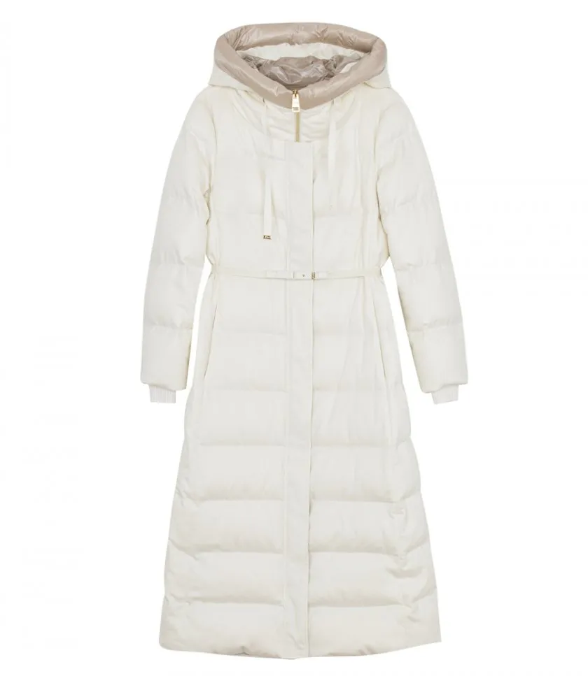 HERNOCASHMERE SILK LONG BELTED PARKA