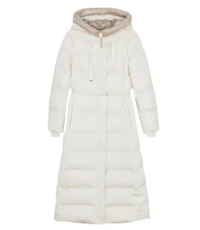 HERNOCASHMERE SILK LONG BELTED PARKA