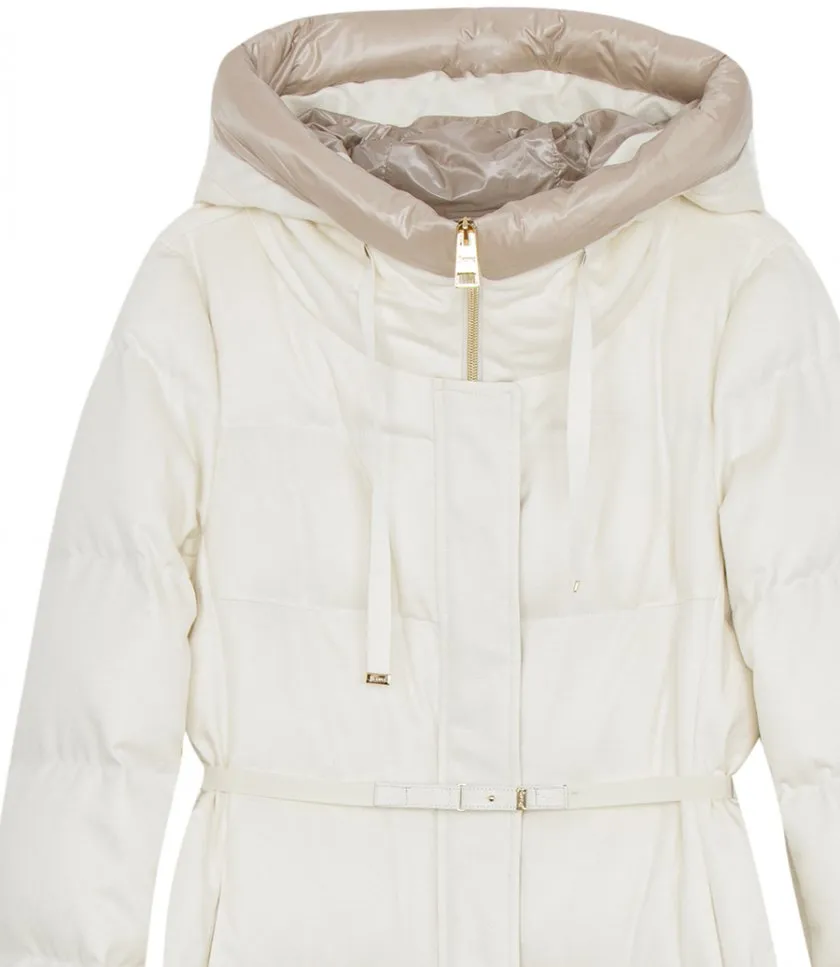 HERNOCASHMERE SILK LONG BELTED PARKA