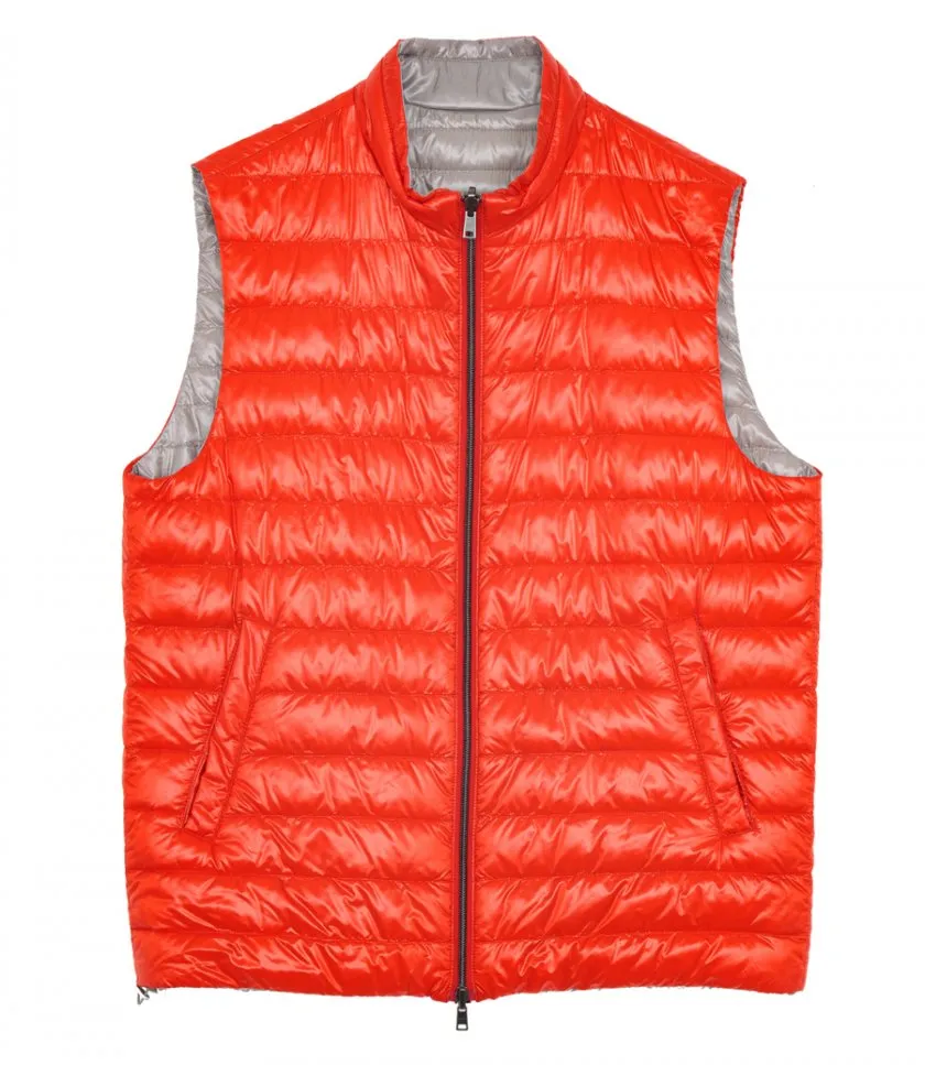 HERNOREVERSIBLE TWO-TONE WAISTCOAT IN NYLON ULTRALIGHT