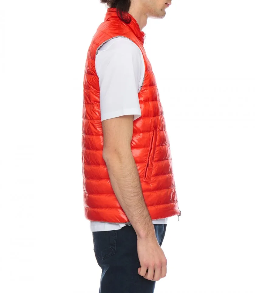 HERNOREVERSIBLE TWO-TONE WAISTCOAT IN NYLON ULTRALIGHT