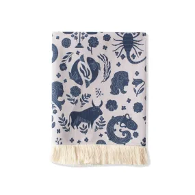 Indigo Zodiac Cotton Tea Towel