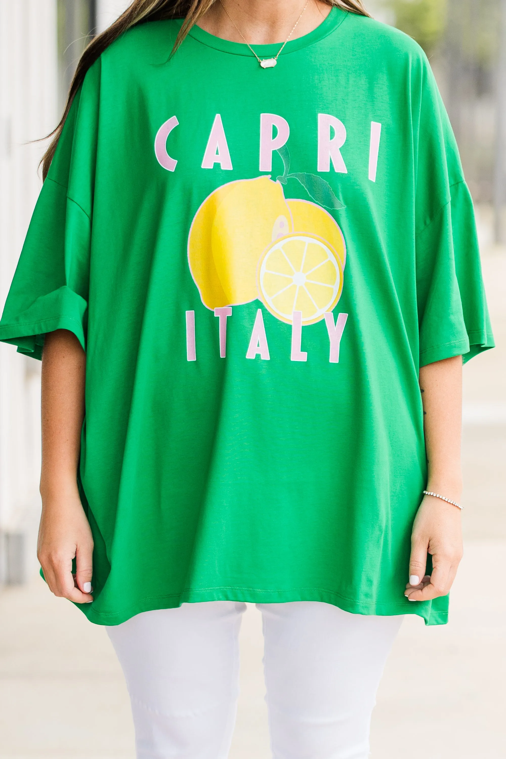 Italian Summer Boyfriend Tee, Evergreen