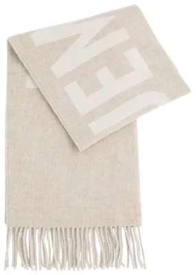 JACQUEMUS Le Écharpe logo-intarsia wool scarf 
                         
                     
                