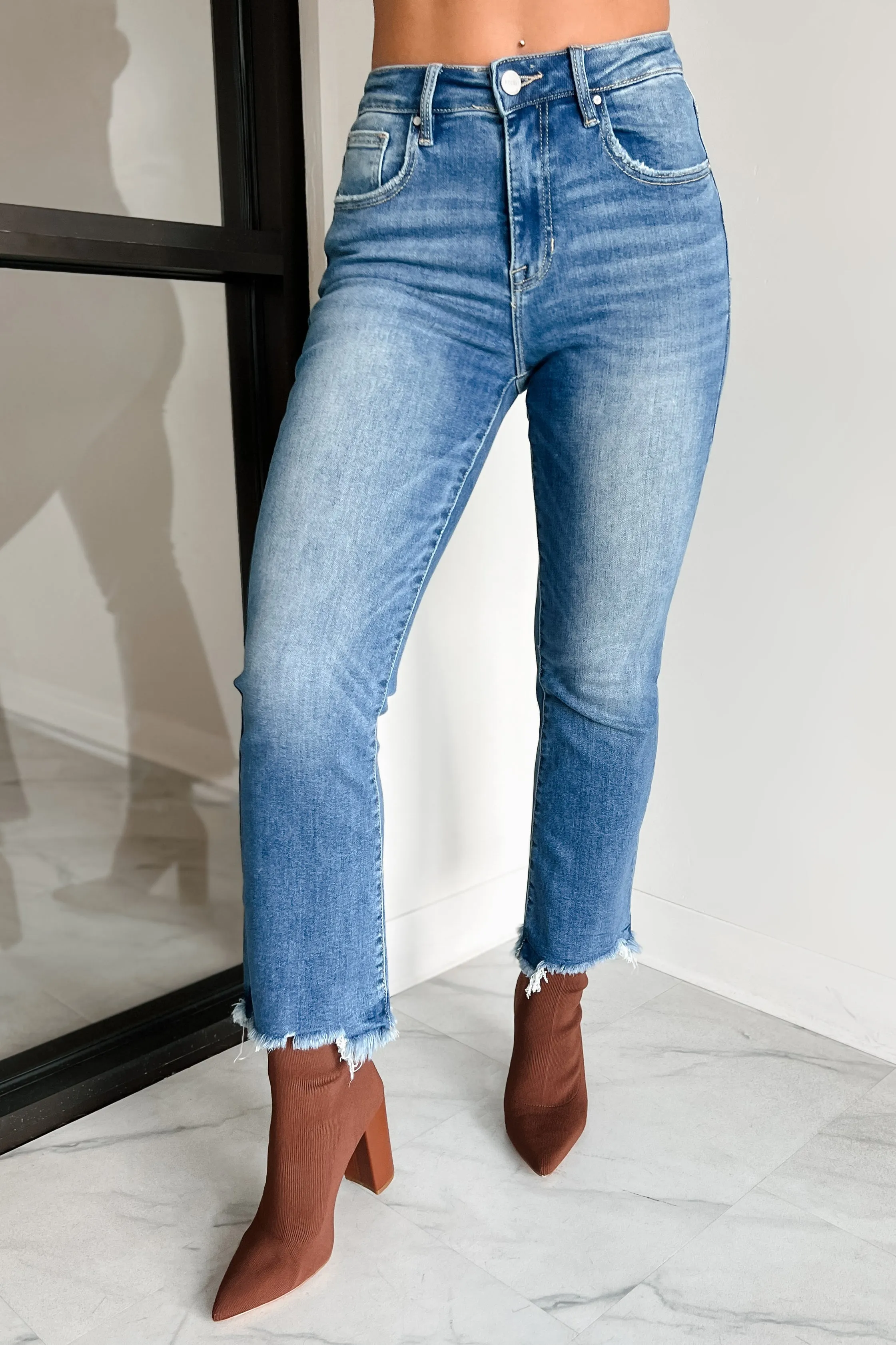 Karina High Rise Crop Flare Risen Jeans (Medium)