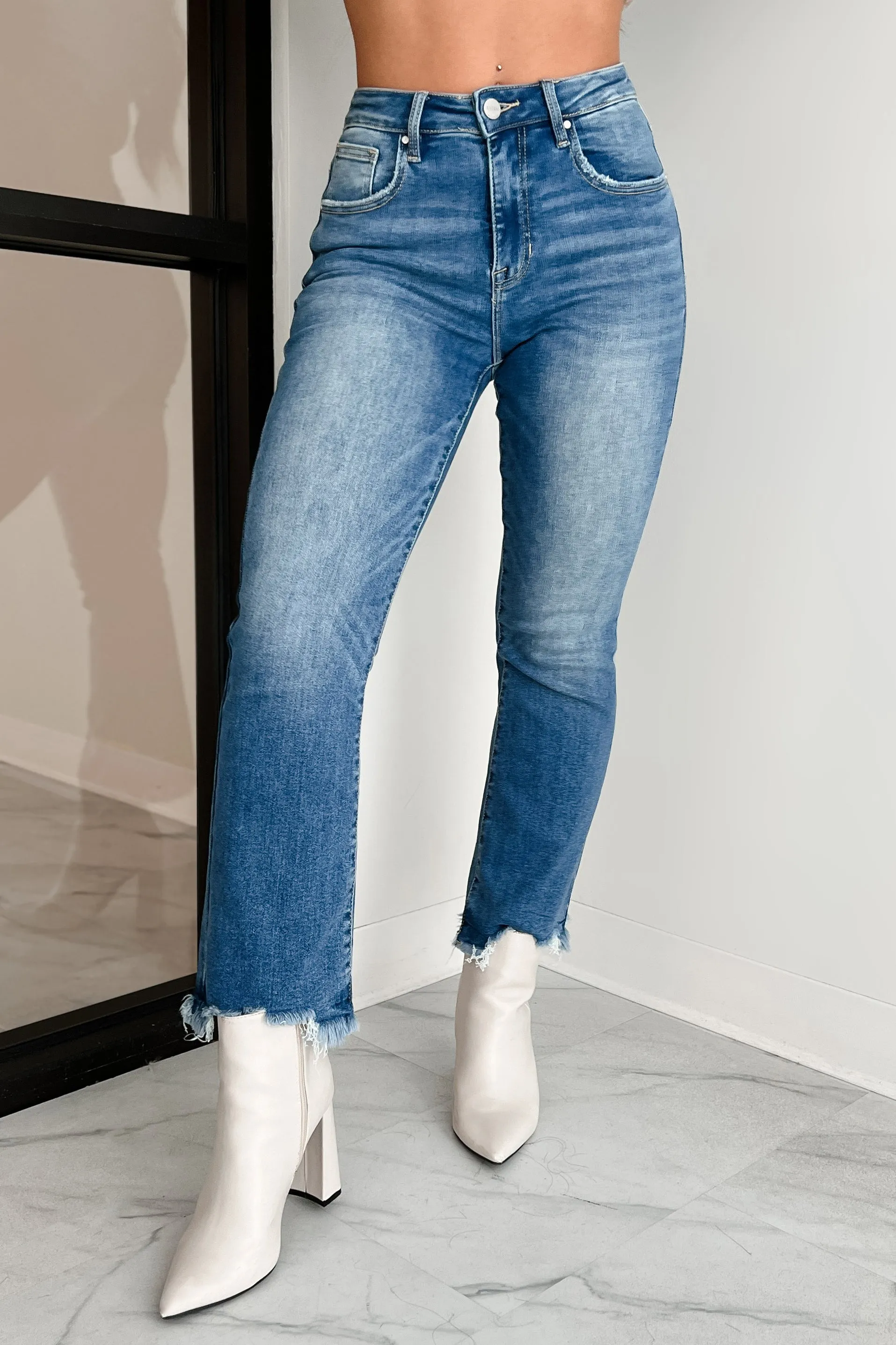 Karina High Rise Crop Flare Risen Jeans (Medium)