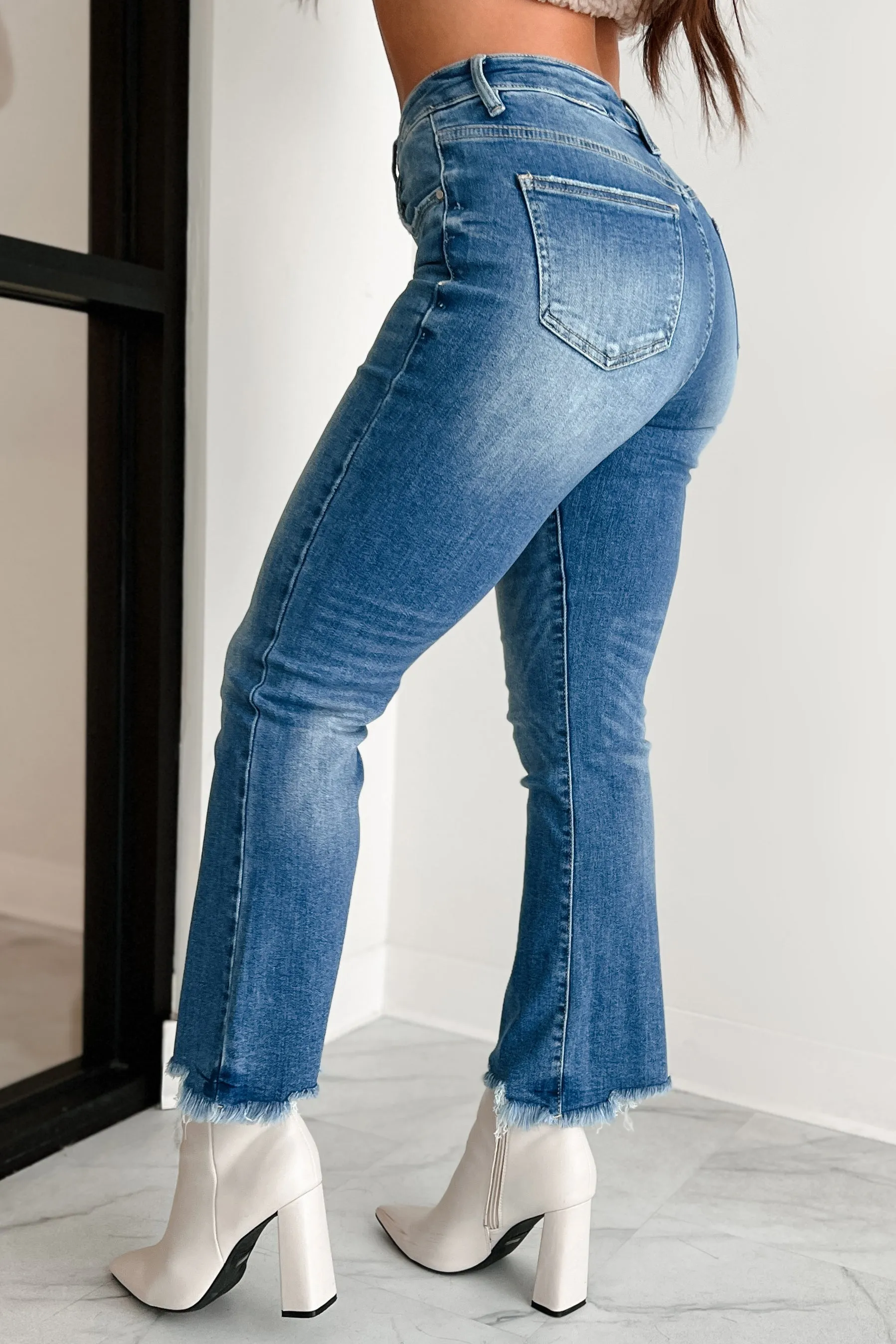 Karina High Rise Crop Flare Risen Jeans (Medium)