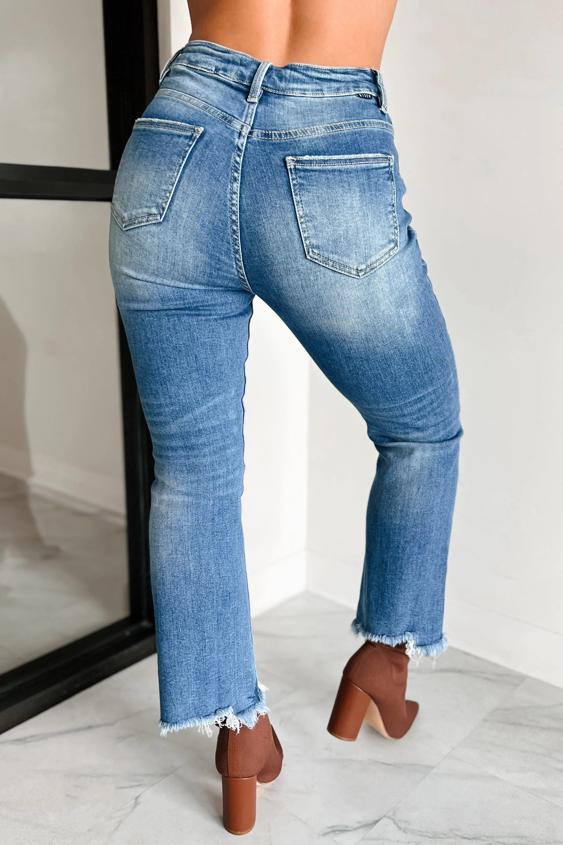 Karina High Rise Crop Flare Risen Jeans (Medium)