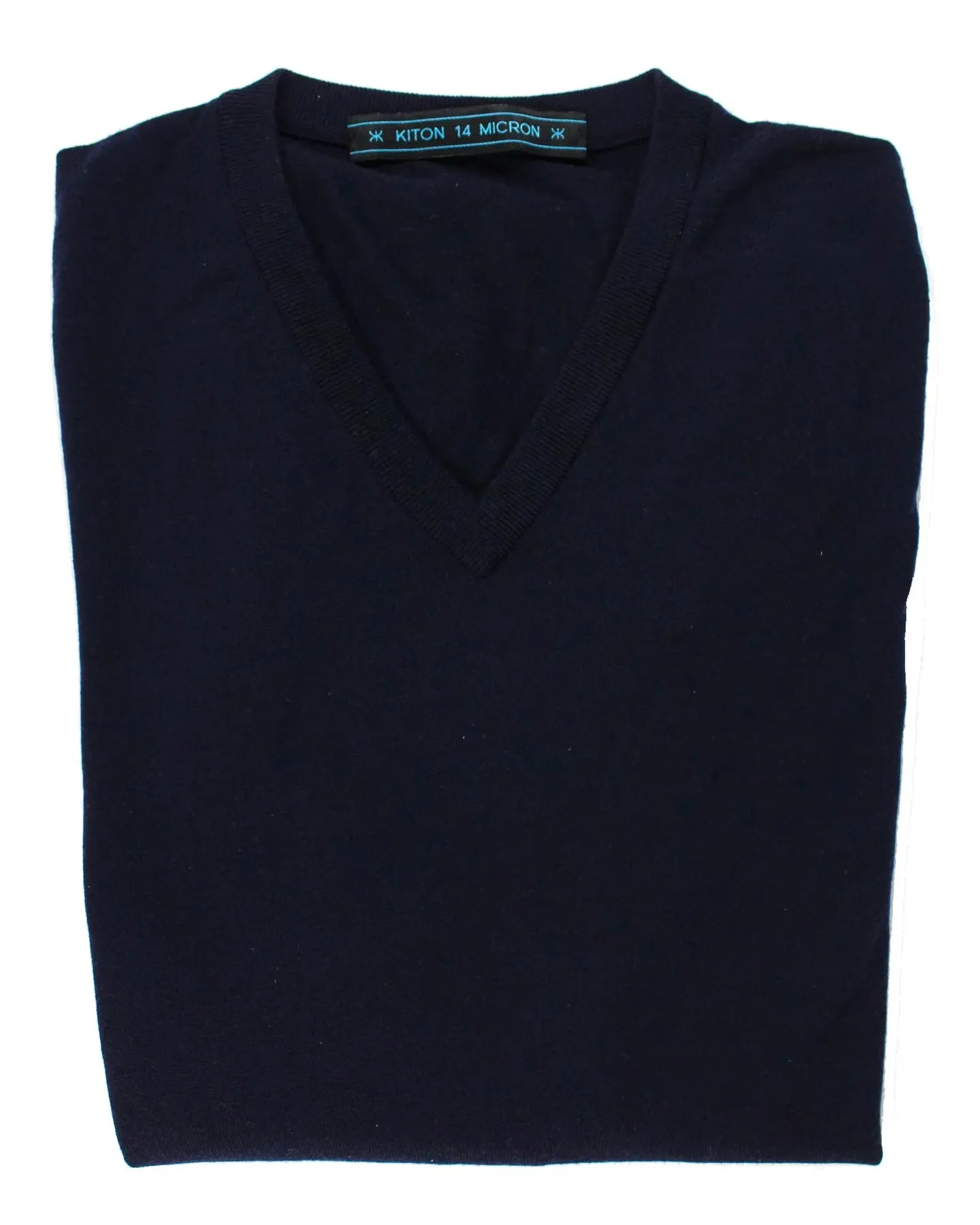 Kiton Wool Sweater Dark Navy V-Neck M - EUR 50 SALE