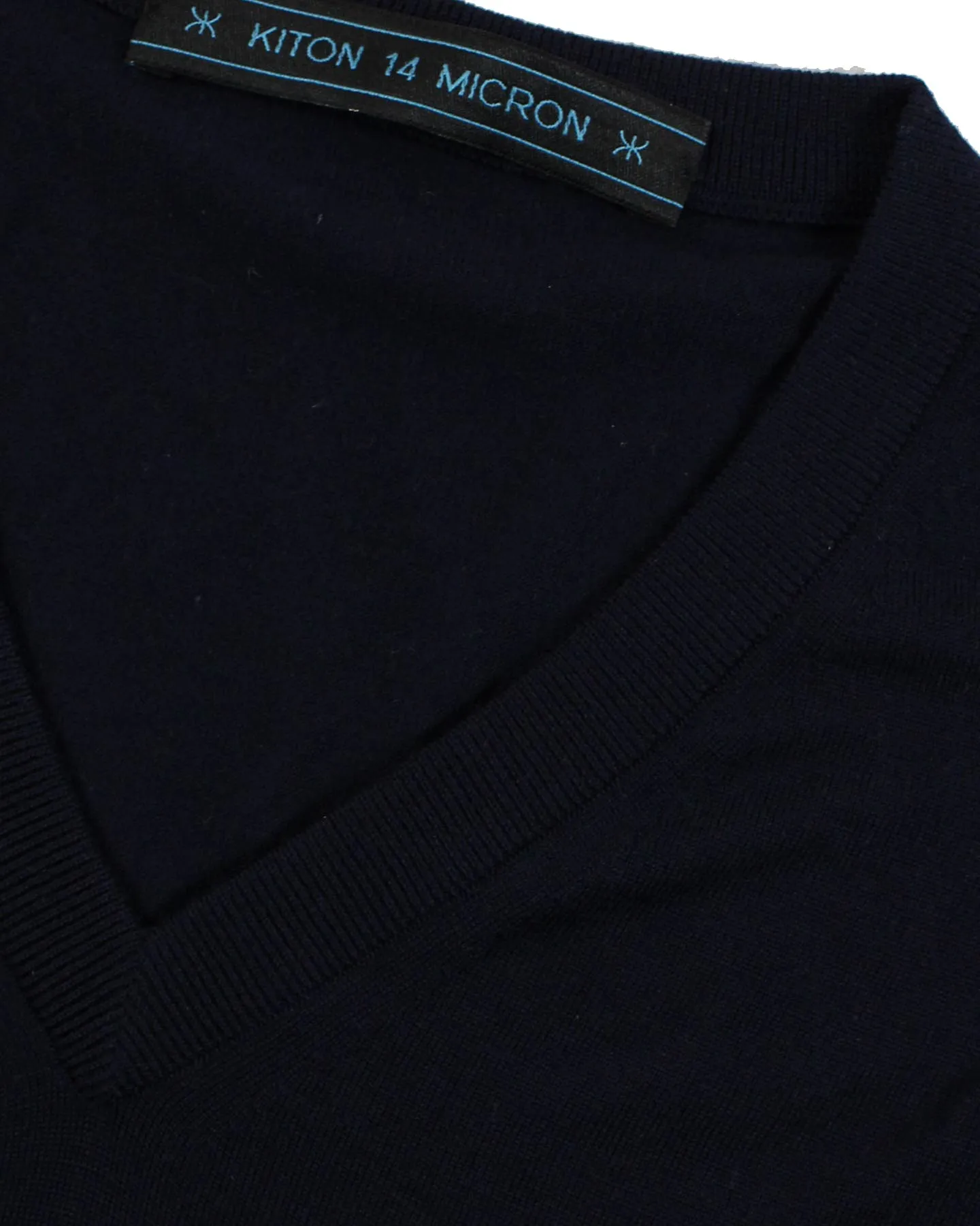 Kiton Wool Sweater Dark Navy V-Neck M - EUR 50 SALE