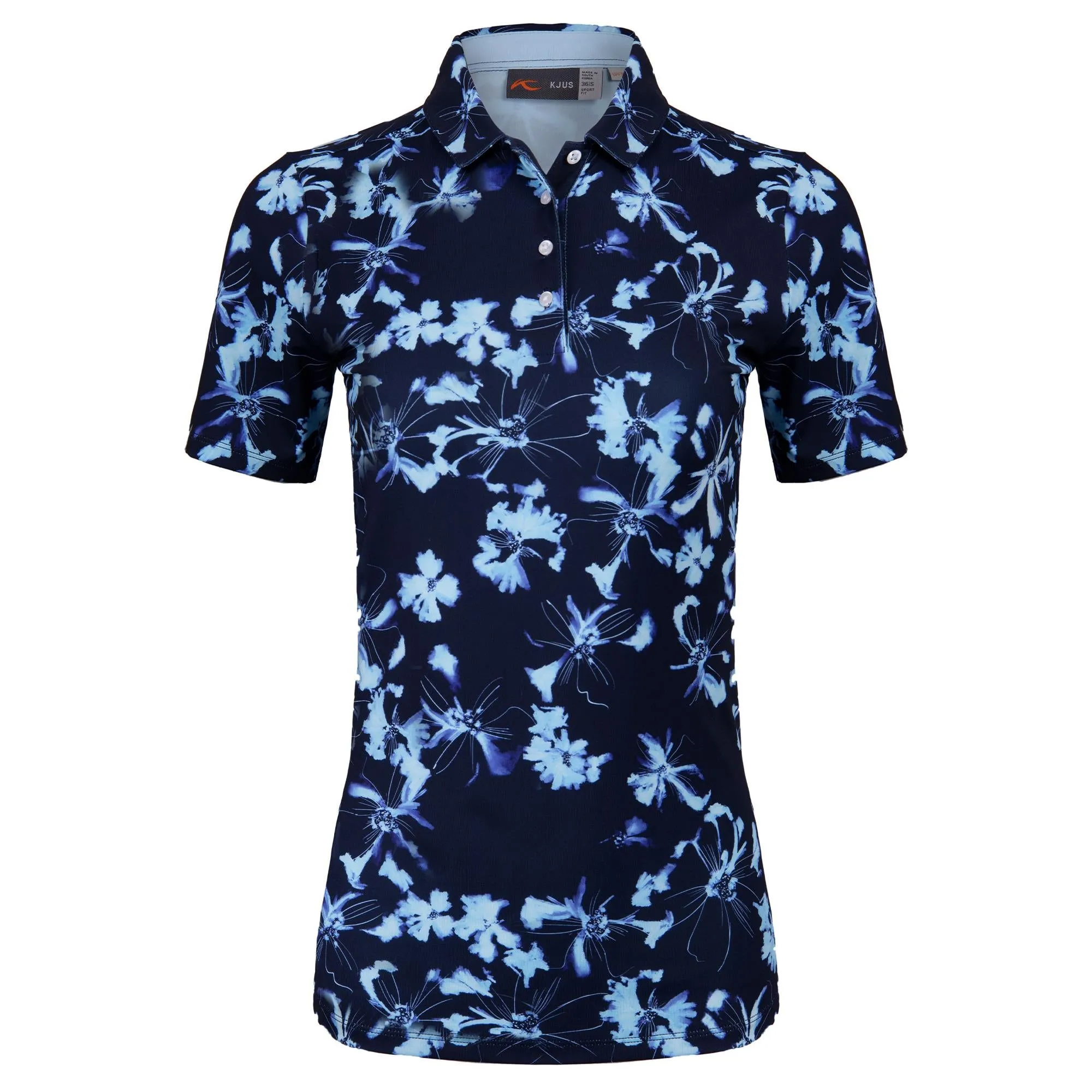 KJUS Enya PrintedLadies Golf Polo Icy Blue/Atlanta