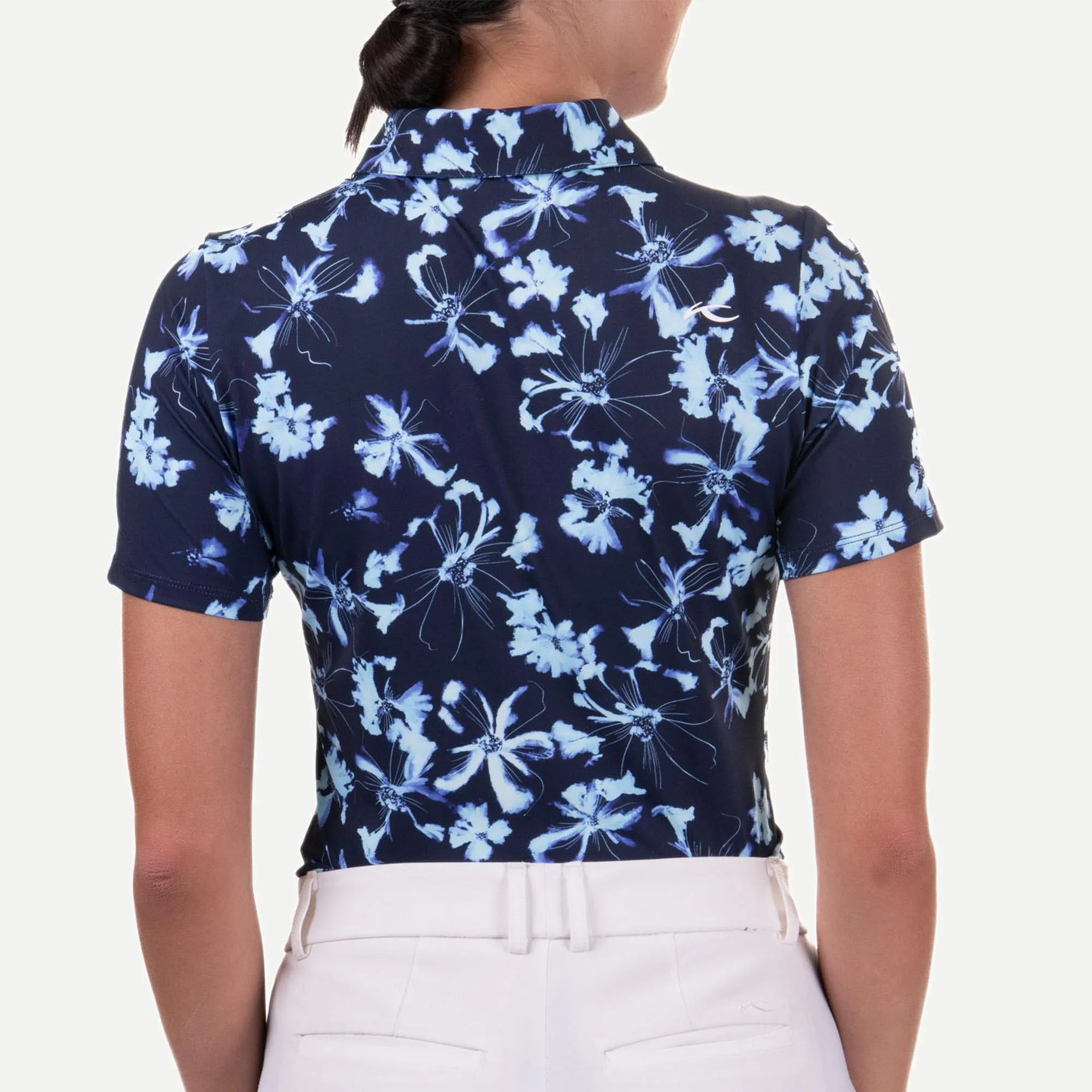 KJUS Enya PrintedLadies Golf Polo Icy Blue/Atlanta