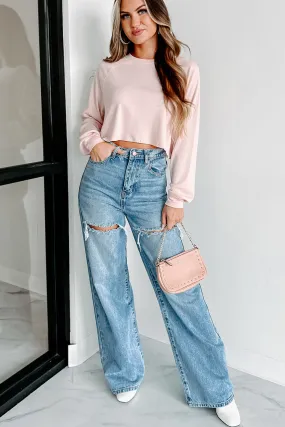 Legs For Days High Waisted Wide Leg Jeans (Medium Stone)