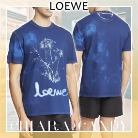 LOEWE  |Crew Neck Street Style Plain Cotton Short Sleeves Logo