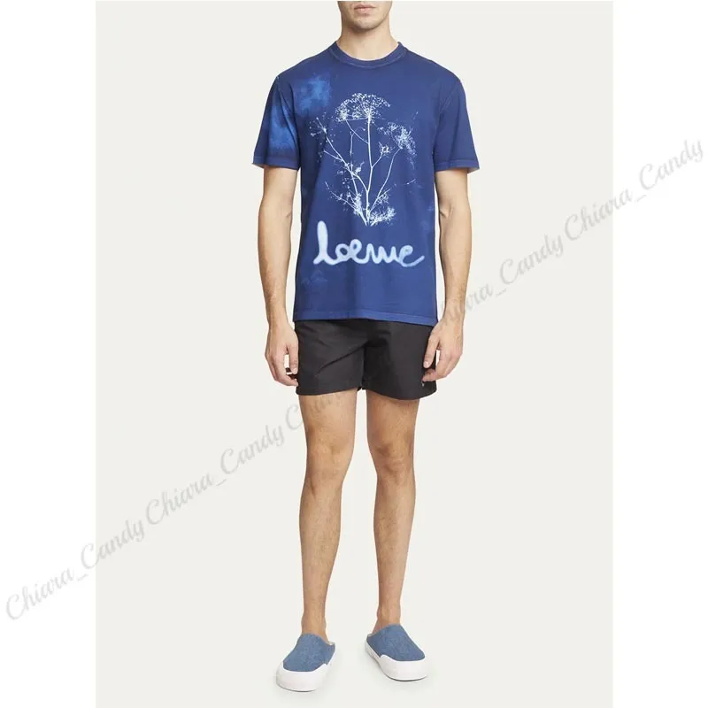 LOEWE  |Crew Neck Street Style Plain Cotton Short Sleeves Logo