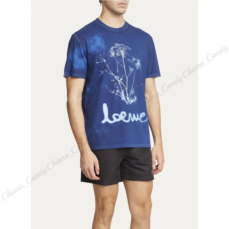 LOEWE  |Crew Neck Street Style Plain Cotton Short Sleeves Logo