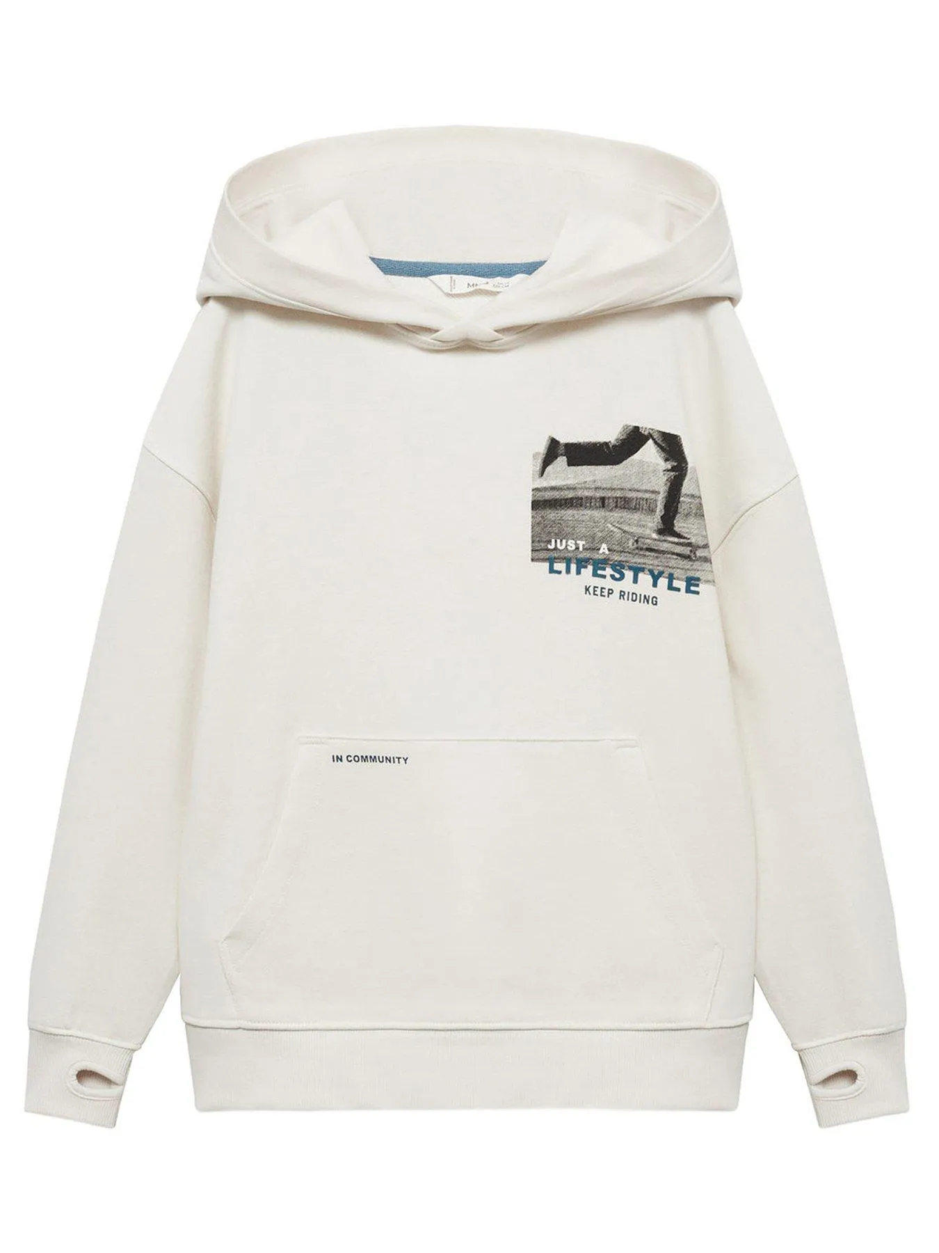 Mango Boys Skateboarding Hoody - Beige