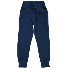 Maxomorra Navy Velour Sweatpants