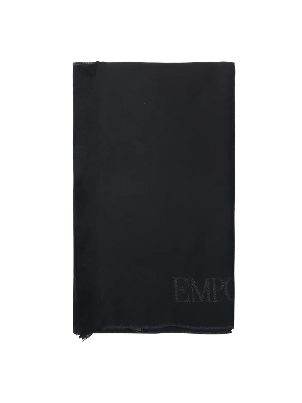 MEN EMPORIO ARMANI BLACK WOOL SCARF