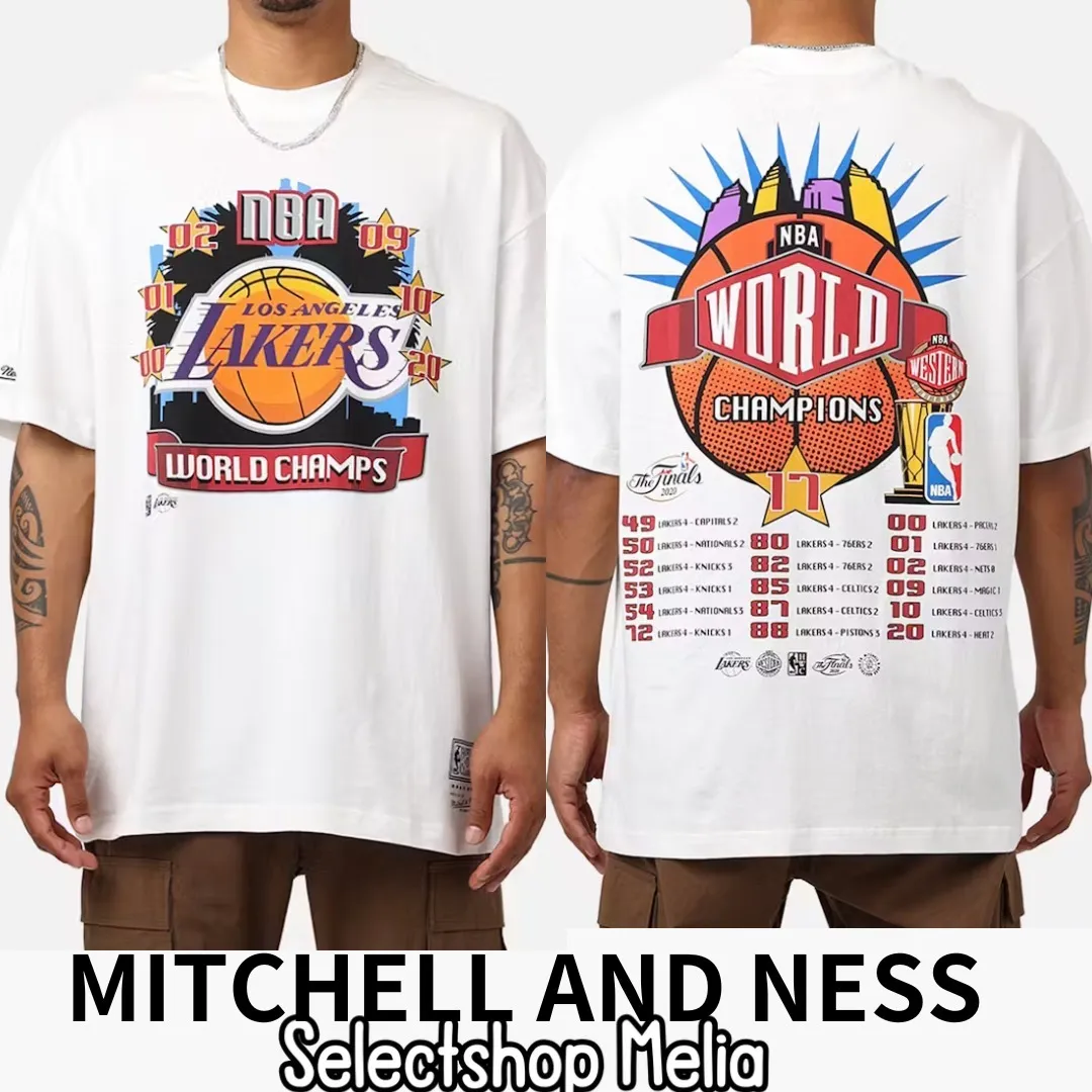 Mitchell&Ness  |Crew Neck Unisex Street Style Cotton Short Sleeves Logo