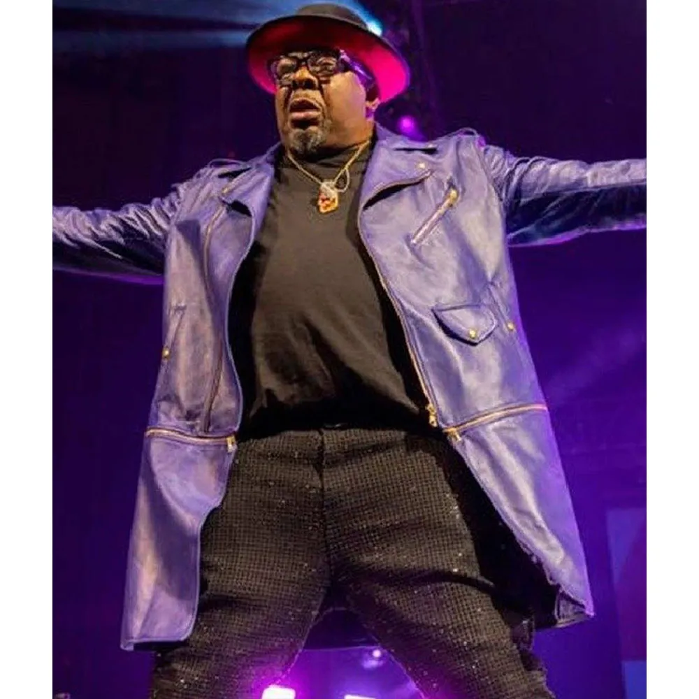 New Edition Legacy Tour Purple Leather Coat