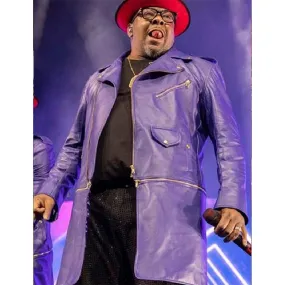 New Edition Legacy Tour Purple Leather Coat