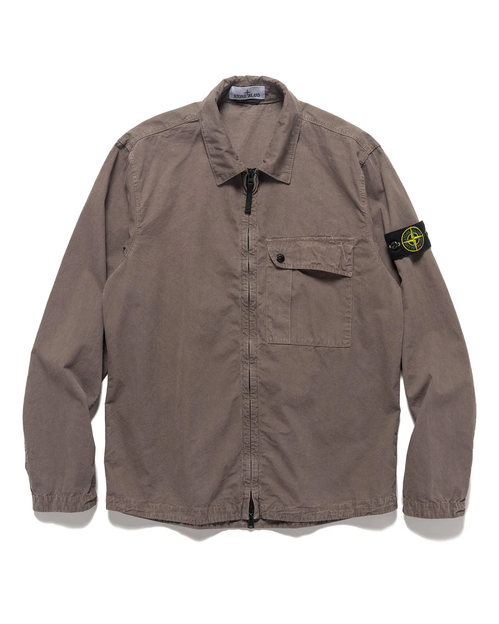 Old' Treatment Regular Fit Overshirt Dove Grey