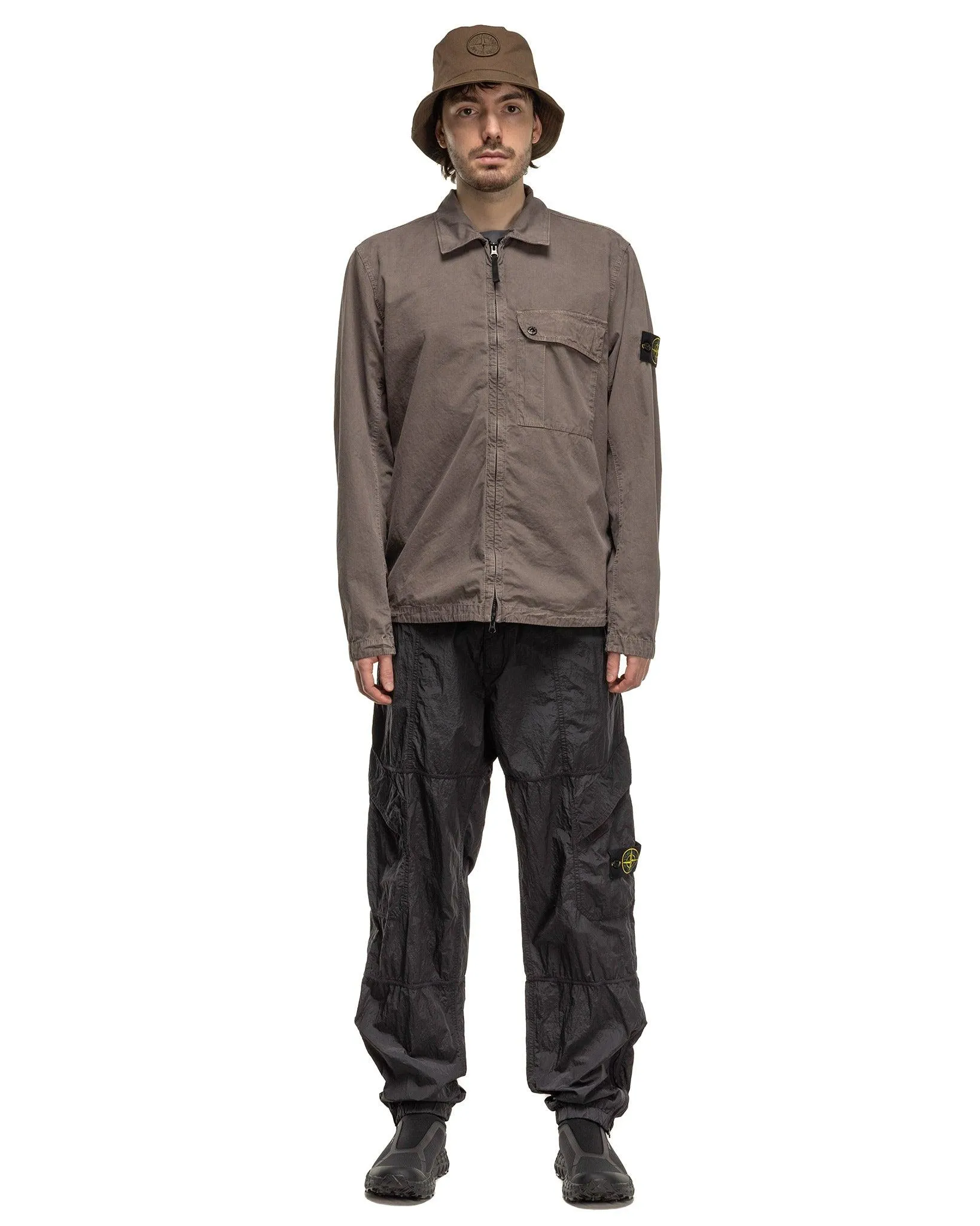 Old' Treatment Regular Fit Overshirt Dove Grey