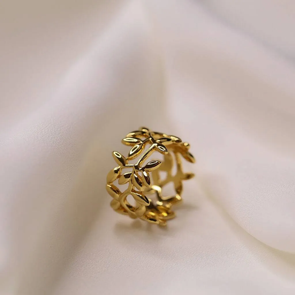 OLIVE LEAF RING