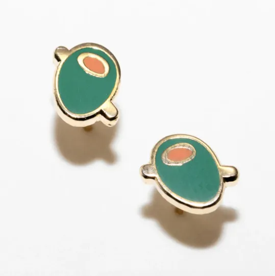 Olive Stud Earrings