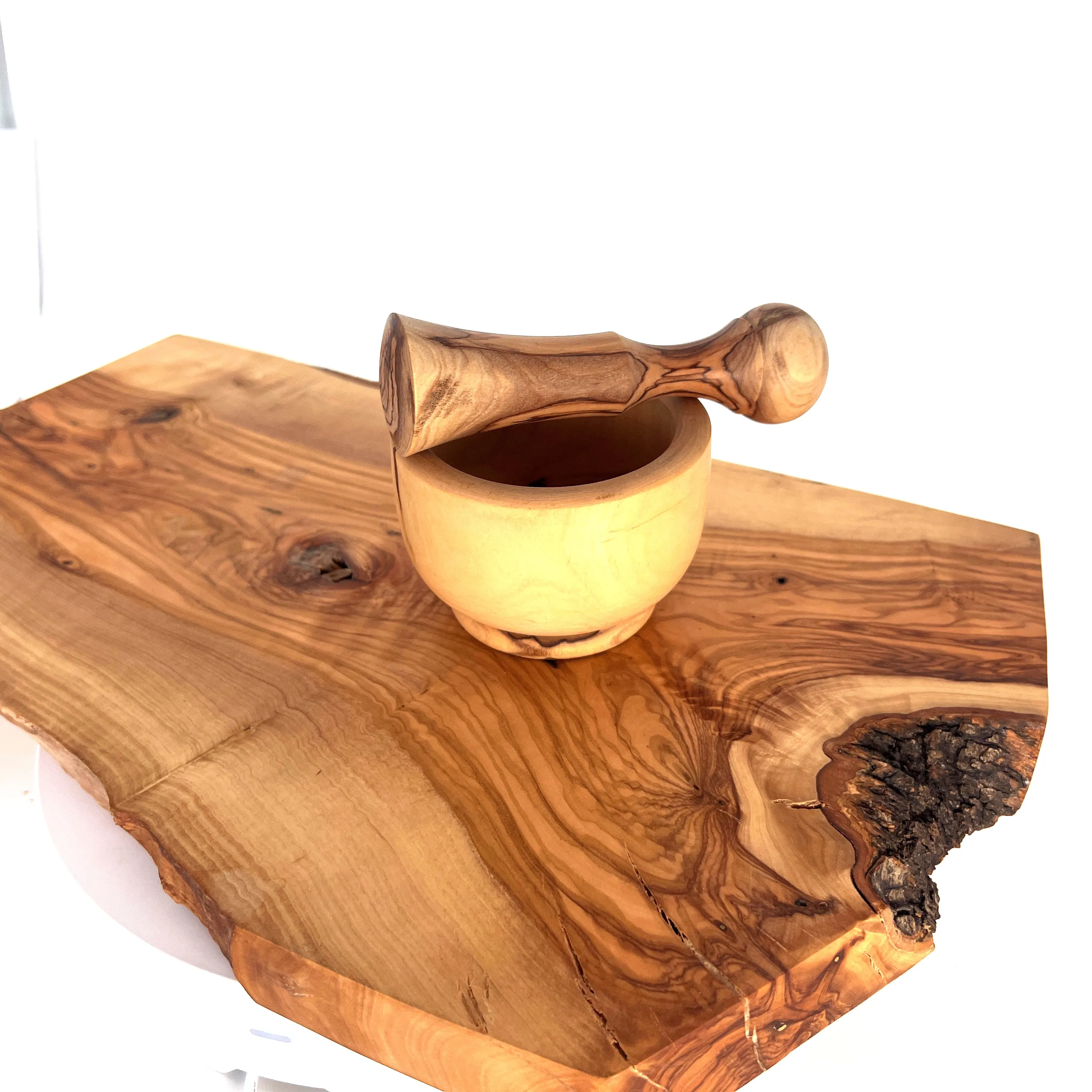 Olive Wood Mortar and Pestle