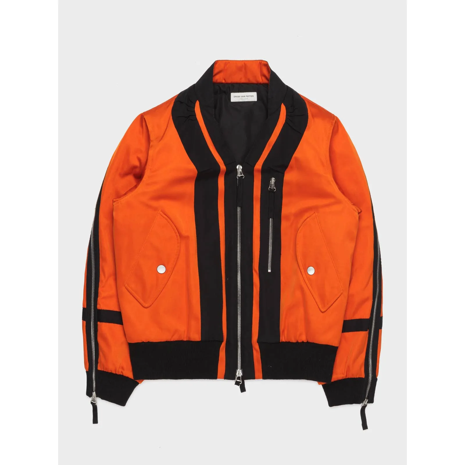 Orange Backzip Bomber