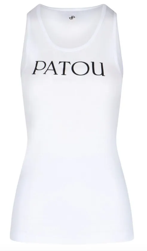 PATOU  |Street Style U-Neck Bi-color Plain Cotton Logo