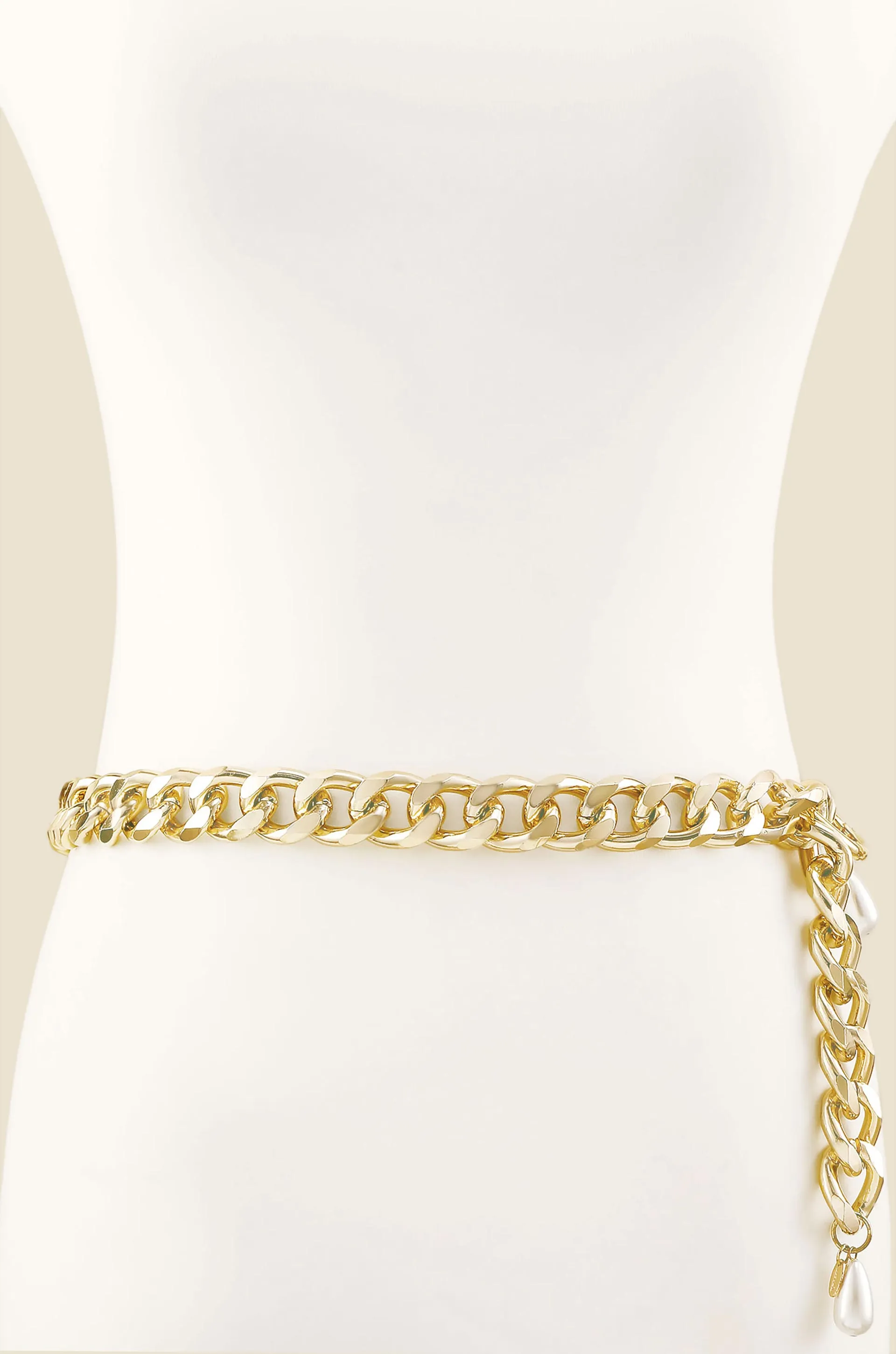 Pearl Dotted Chain Link Belt