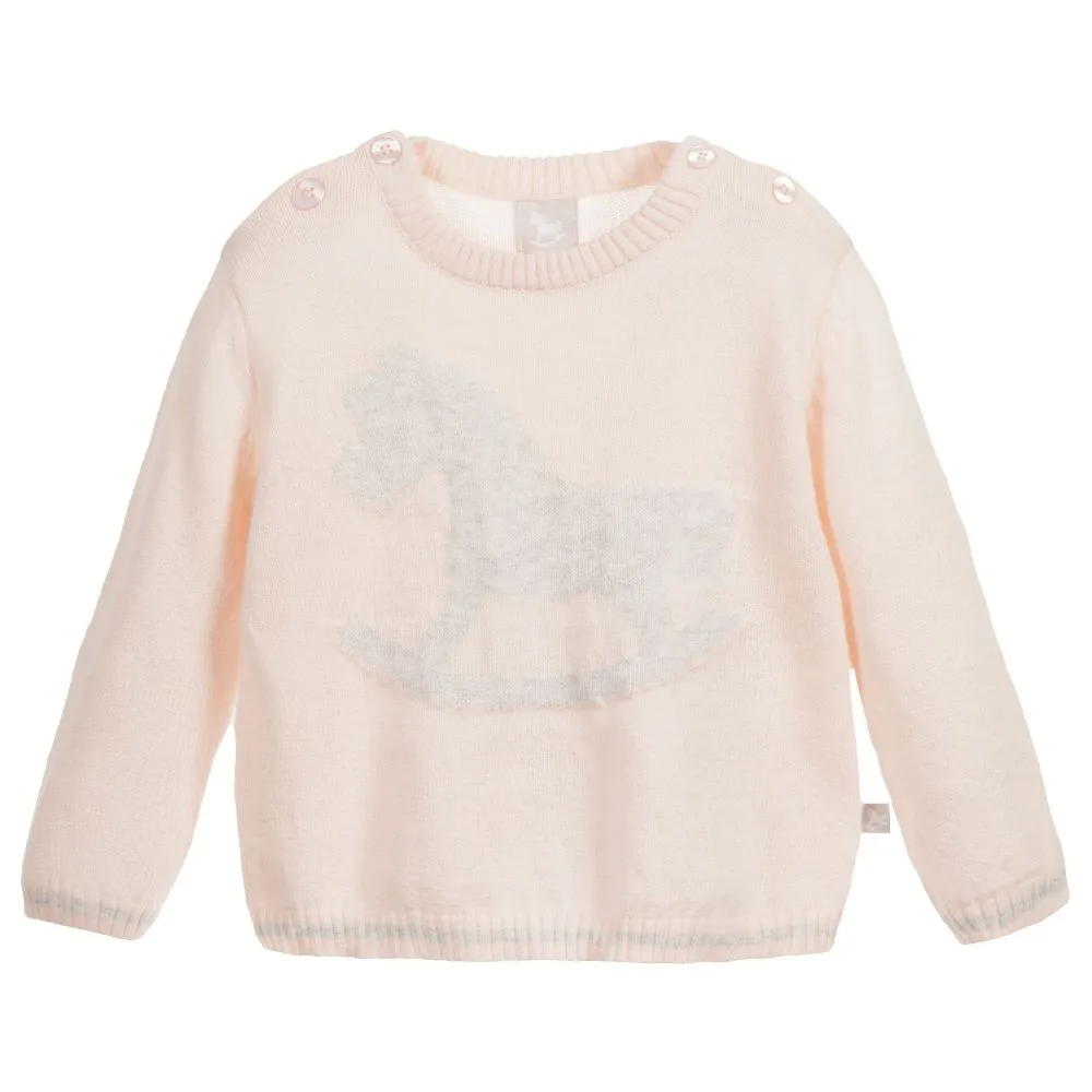 Pink Knitted Baby Sweater