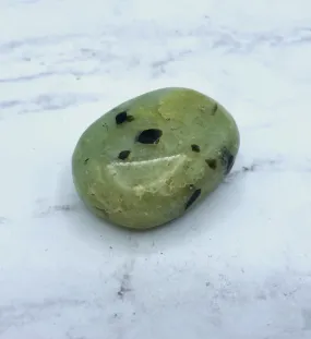 Prehnite and Epidote Palm Stone