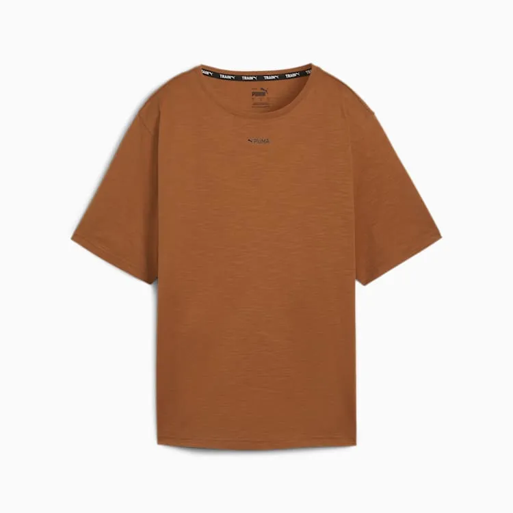 PUMA WOMEN'S GRAPHIC OS BROWN TEE