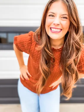 Pumpkin Textured Top