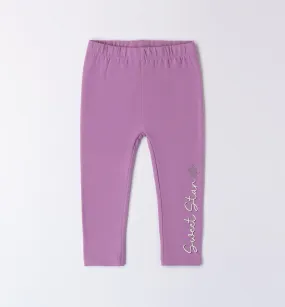 Purple leggings little girl