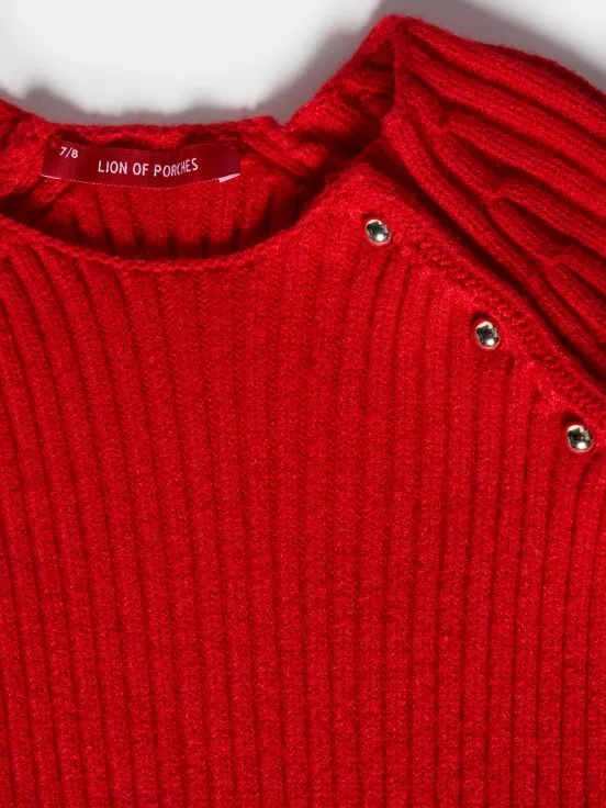 Ribbed knit sweater