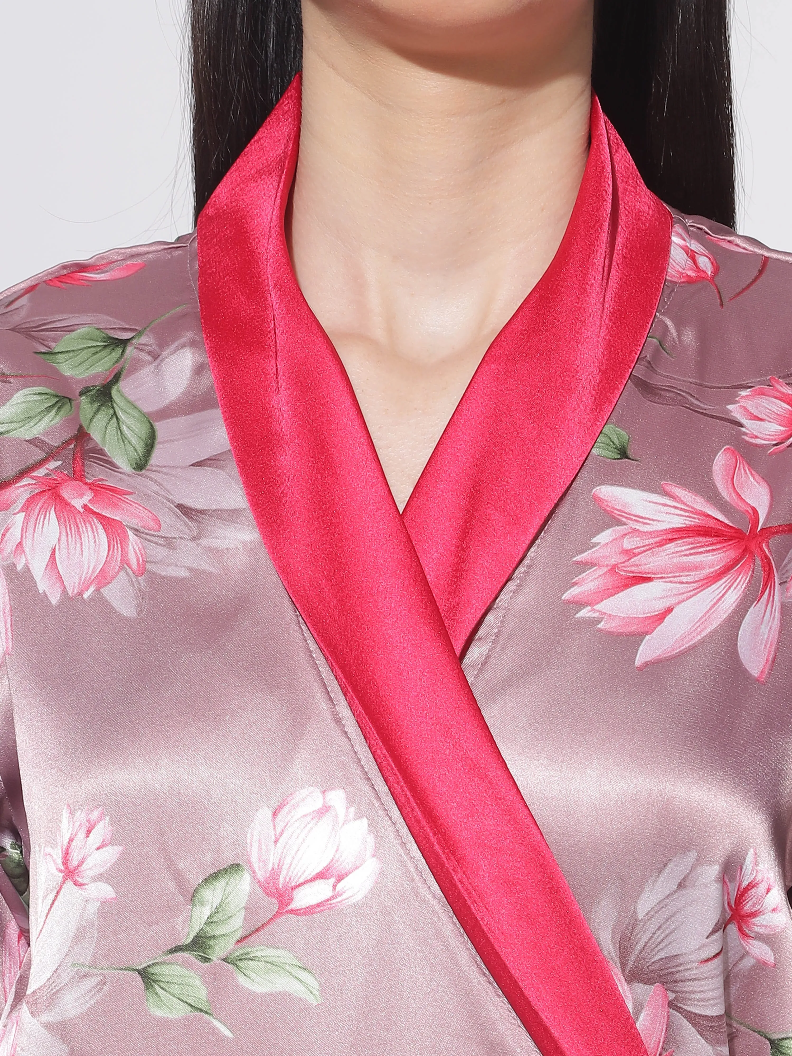 Satin Mugal Pink House Coat