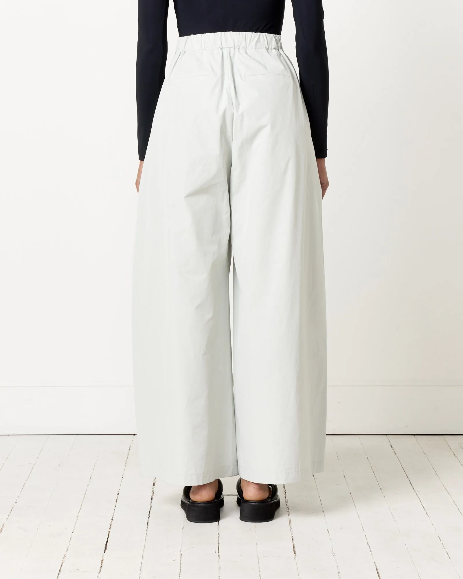 Shirring Banding Pant in Light Grey