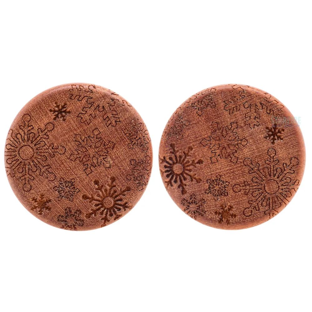 Snowflake Pattern Wood Plugs