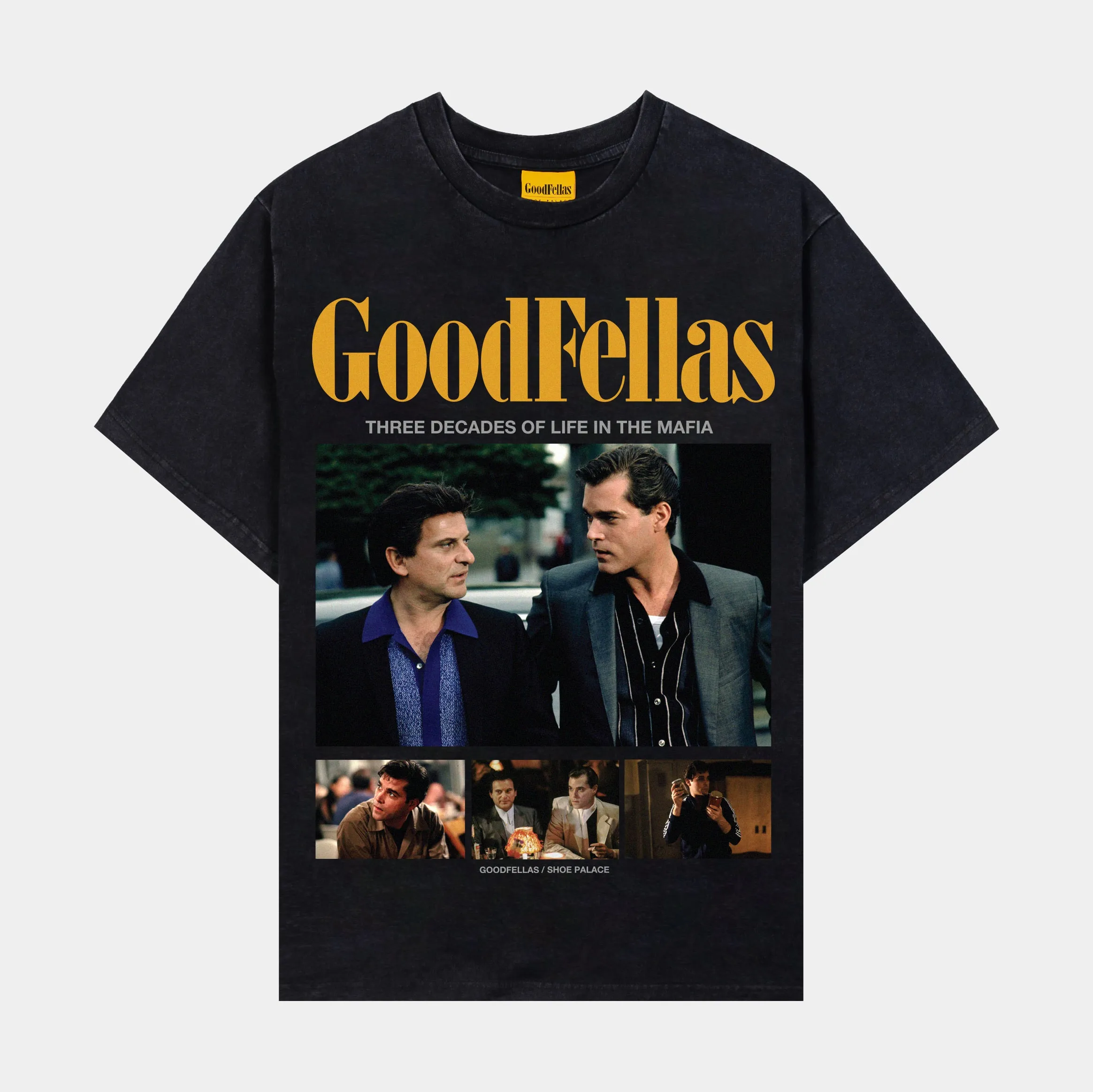 SP x Goodfellas Three Decades Of Life Mens Short Sleeve Shirt (Black/Yellow)