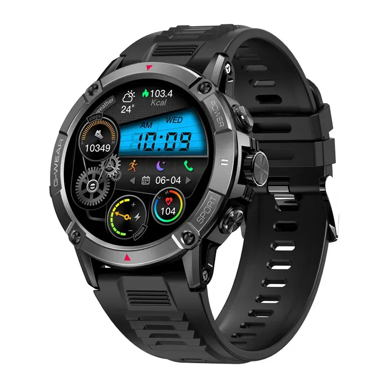 Sports Style Call Compass 400mAh Battery Health Monitoring Smartwatch