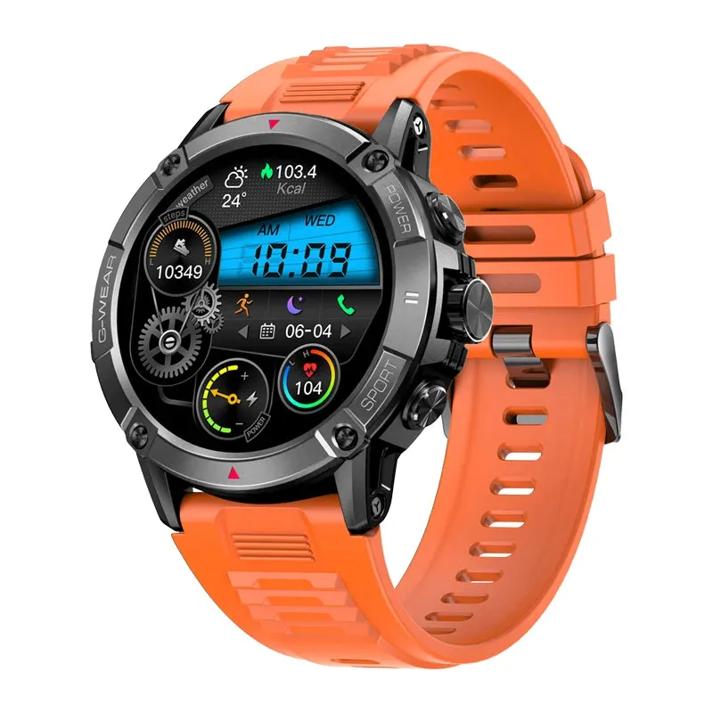 Sports Style Call Compass 400mAh Battery Health Monitoring Smartwatch