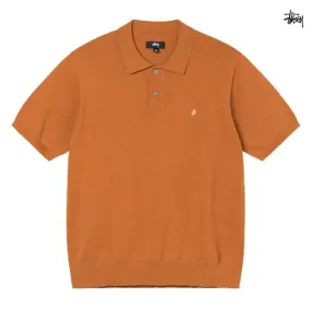 STUSSY  |Short Sleeves Skater Style Knitted Polo Shirts Polos